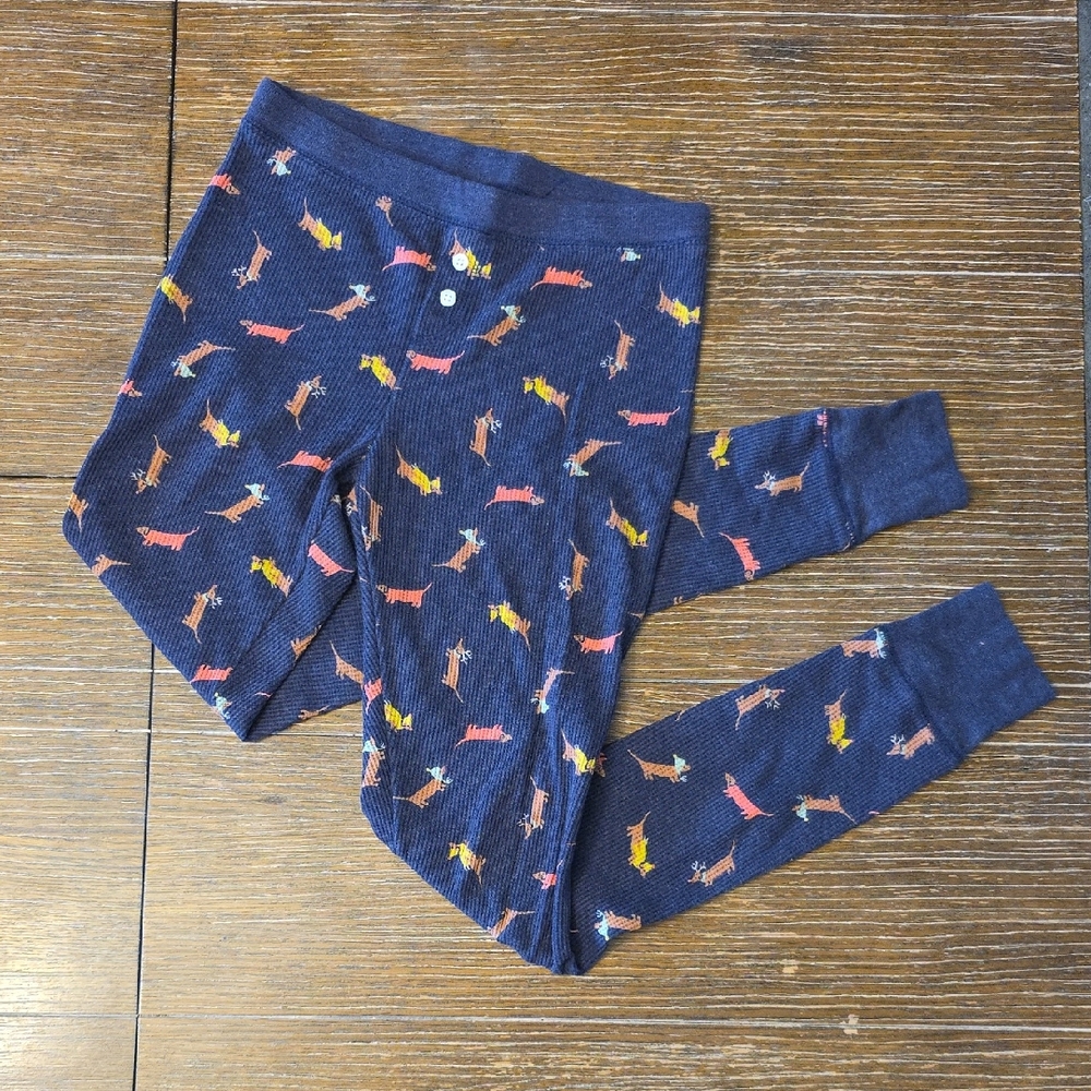 Old Navy Blue and Red Leggings with Whimsical Flamingo Print